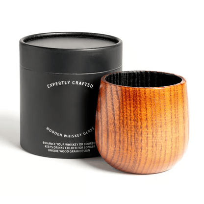 🔥2025 Hot Sale🔥Handmade and Charred Drinking Vessel -Original Wooden Bourbon Drinking Glass