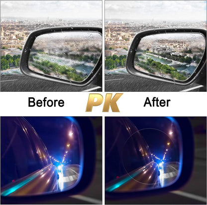 4Pcs Anti-Rain Rearview Mirror Film 🌧️ Drive Safely in Any Weather