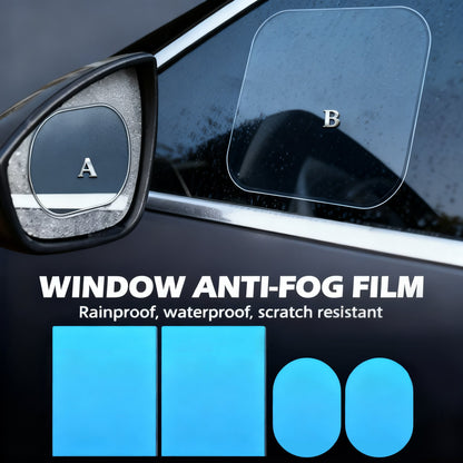 4Pcs Anti-Rain Rearview Mirror Film 🌧️ Drive Safely in Any Weather