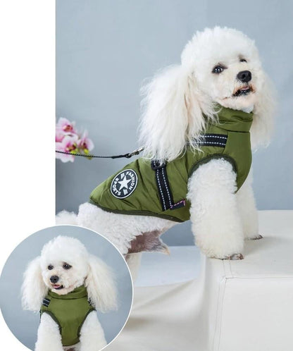 😍Today Special offer 47% OFF-Waterproof Winter Dog Jacket with Built-in Harness