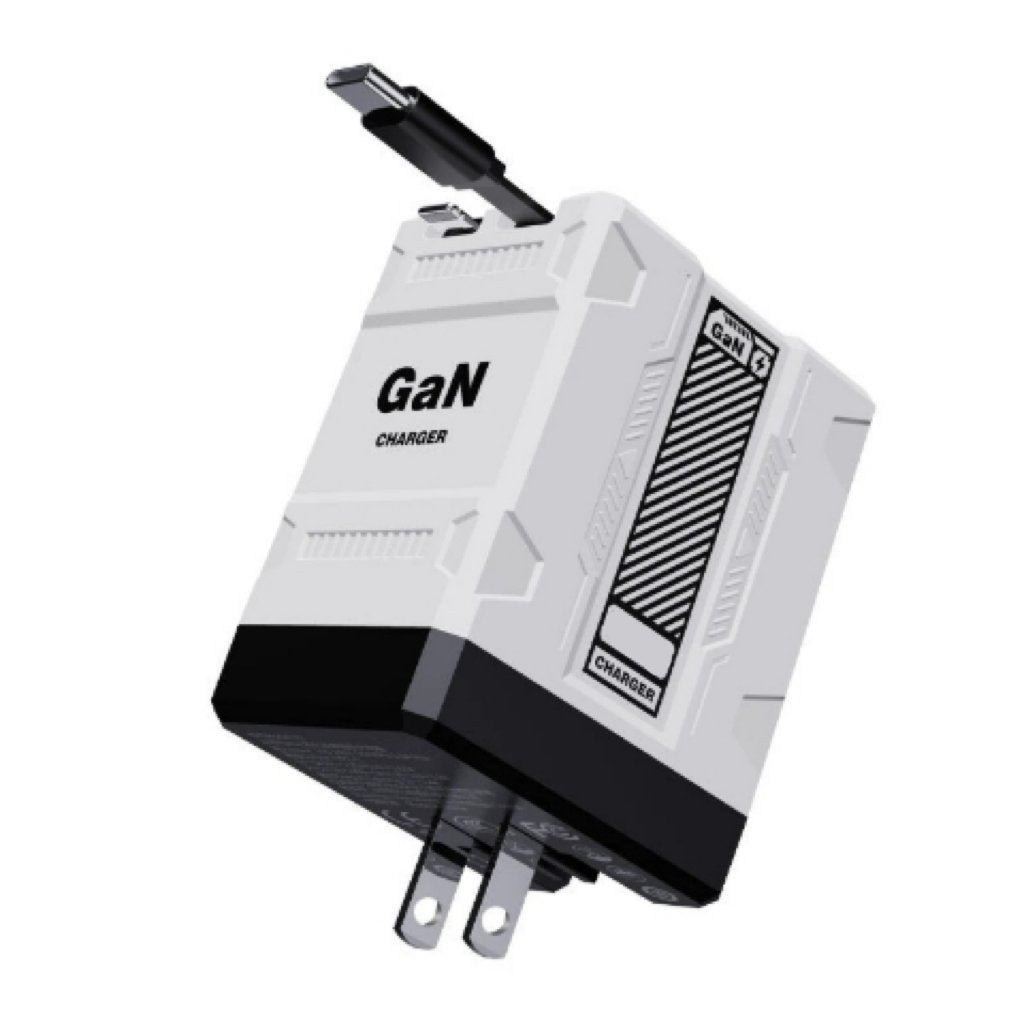 2-in-1 GaN PD3.0  Charger with Retractable Cables