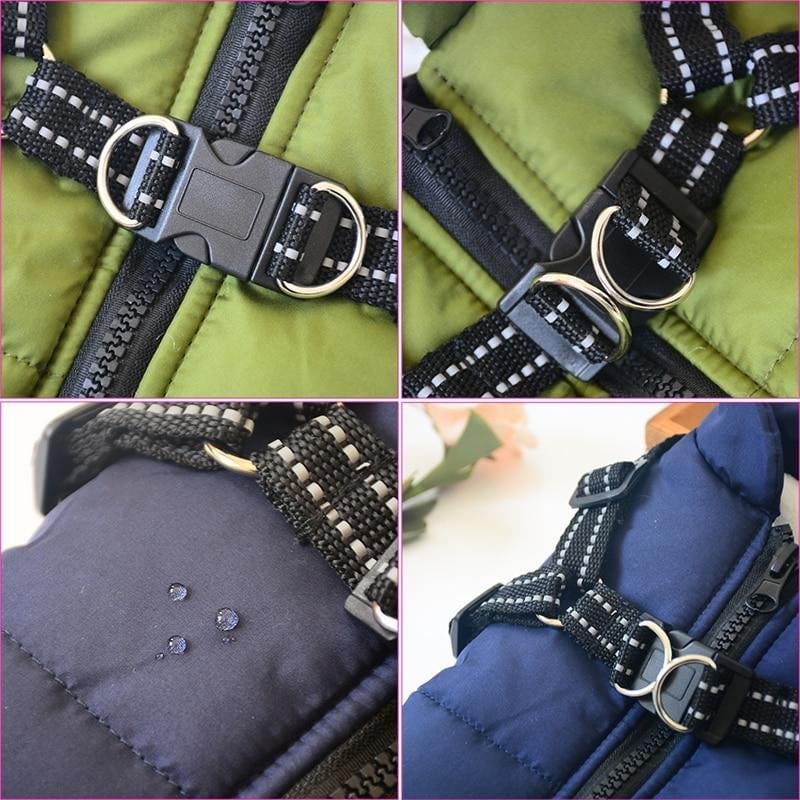 😍Today Special offer 47% OFF-Waterproof Winter Dog Jacket with Built-in Harness