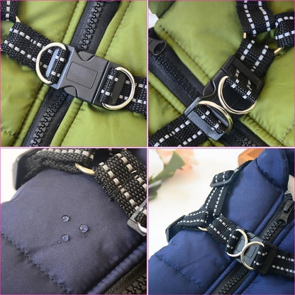 😍Today Special offer 47% OFF-Waterproof Winter Dog Jacket with Built-in Harness