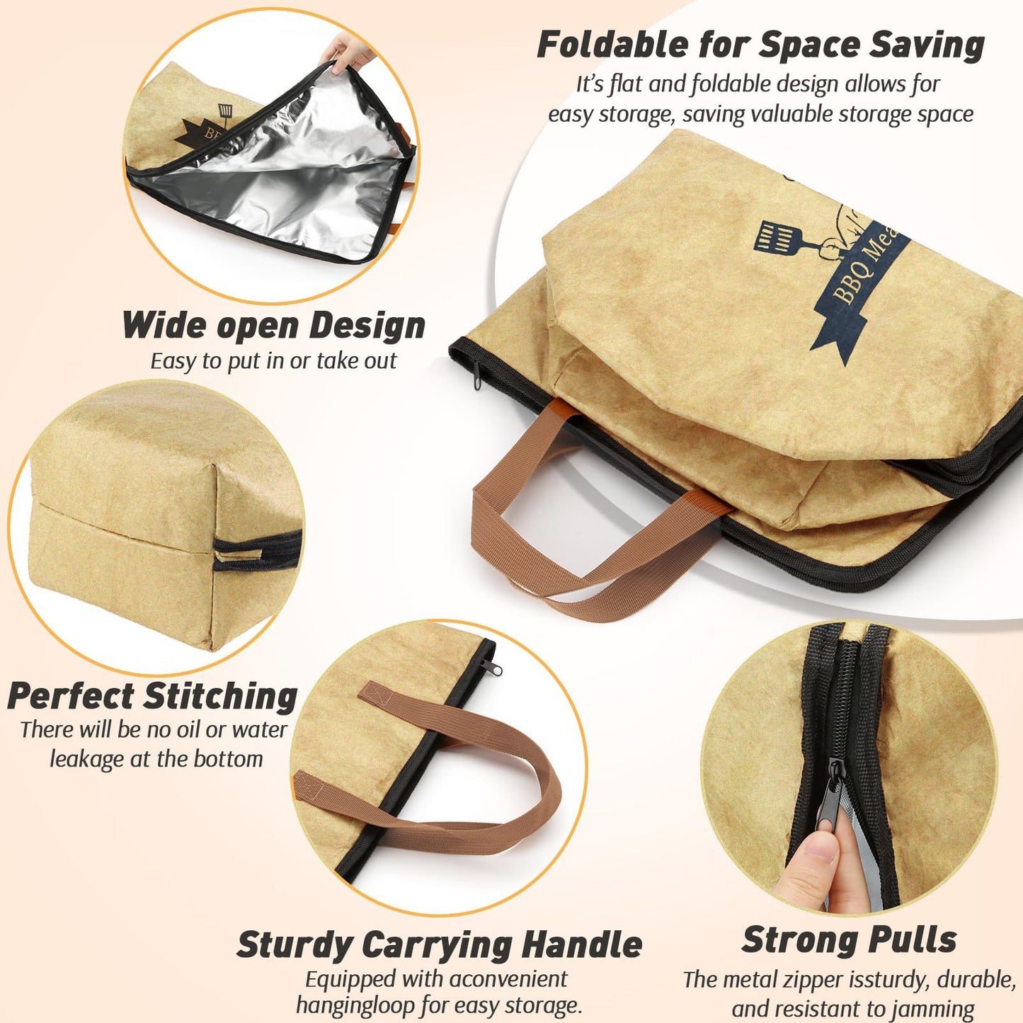 🔥 Elevate Your BBQ Game✨ BBQ Insulated bag - Keep Your Meat Juicy, Tender, and Full of Flavor! 🍖