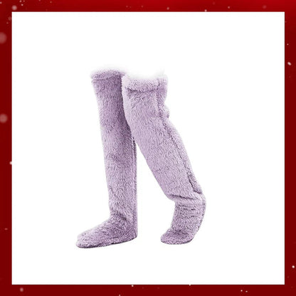 🎅Early Christmas Sale Up to 49% OFF💕Velvety Fleece Knee Socks For Christmas❄️
