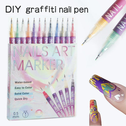 🎨12 Colors Nail Art Pens Set-New customer exclusive price 48% OFF