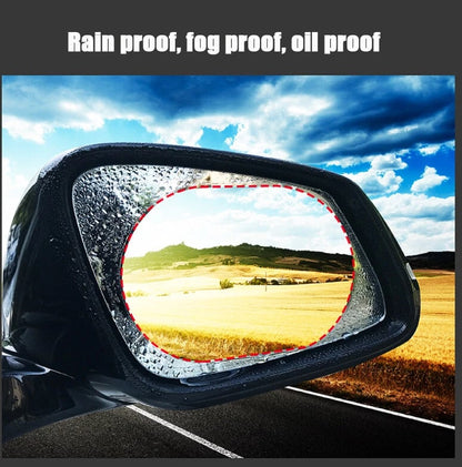 4Pcs Anti-Rain Rearview Mirror Film 🌧️ Drive Safely in Any Weather