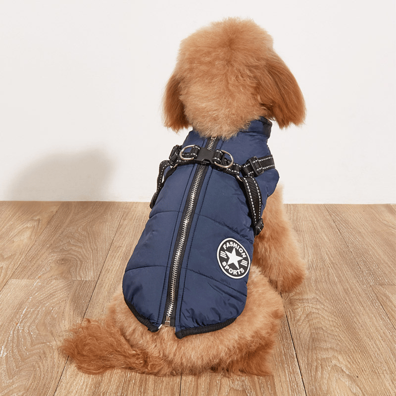😍Today Special offer 47% OFF-Waterproof Winter Dog Jacket with Built-in Harness