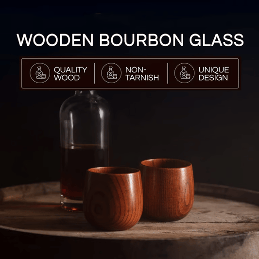 🔥2025 Hot Sale🔥Handmade and Charred Drinking Vessel -Original Wooden Bourbon Drinking Glass