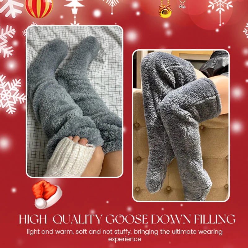 🎅Early Christmas Sale Up to 49% OFF💕Velvety Fleece Knee Socks For Christmas❄️