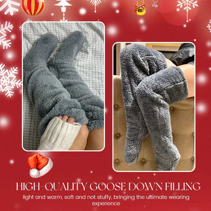 🎅Early Christmas Sale Up to 49% OFF💕Velvety Fleece Knee Socks For Christmas❄️