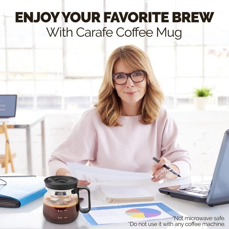 🔥 Hot Sale 47% OFF💖☕ 16 Oz Glass Coffee Mug – Coffee Pot Style