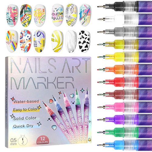 🎨12 Colors Nail Art Pens Set-New customer exclusive price 48% OFF